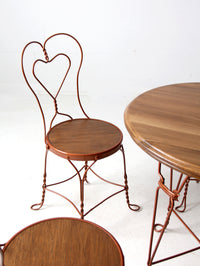 vintage ice cream parlor table and chairs