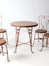 vintage ice cream parlor table and chairs