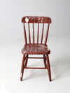 antique primitive plank seat chair