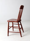 antique primitive plank seat chair