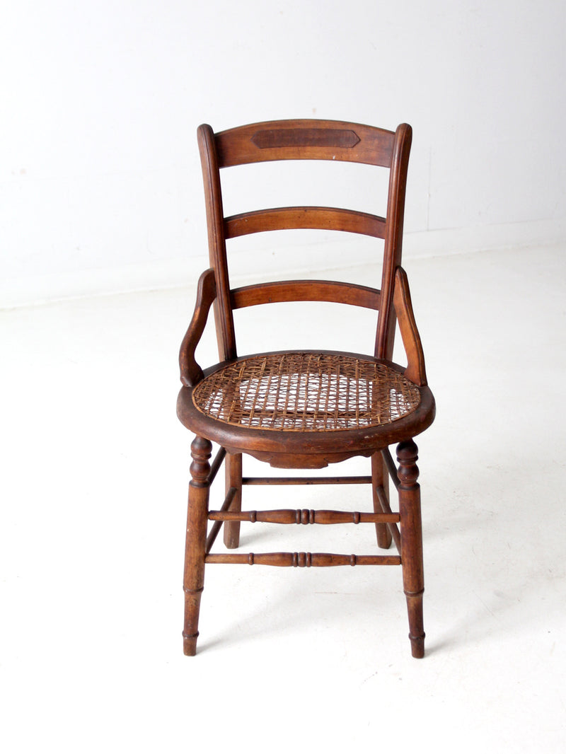 antique Victorian cane seat chair