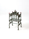 antique cast iron magazine rack