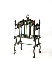 antique cast iron magazine rack