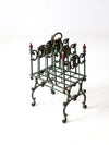 antique cast iron magazine rack