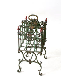 antique cast iron magazine rack