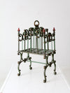 antique cast iron magazine rack