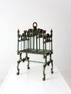 antique cast iron magazine rack