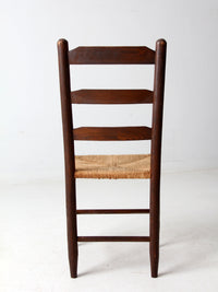 antique rush seat chair