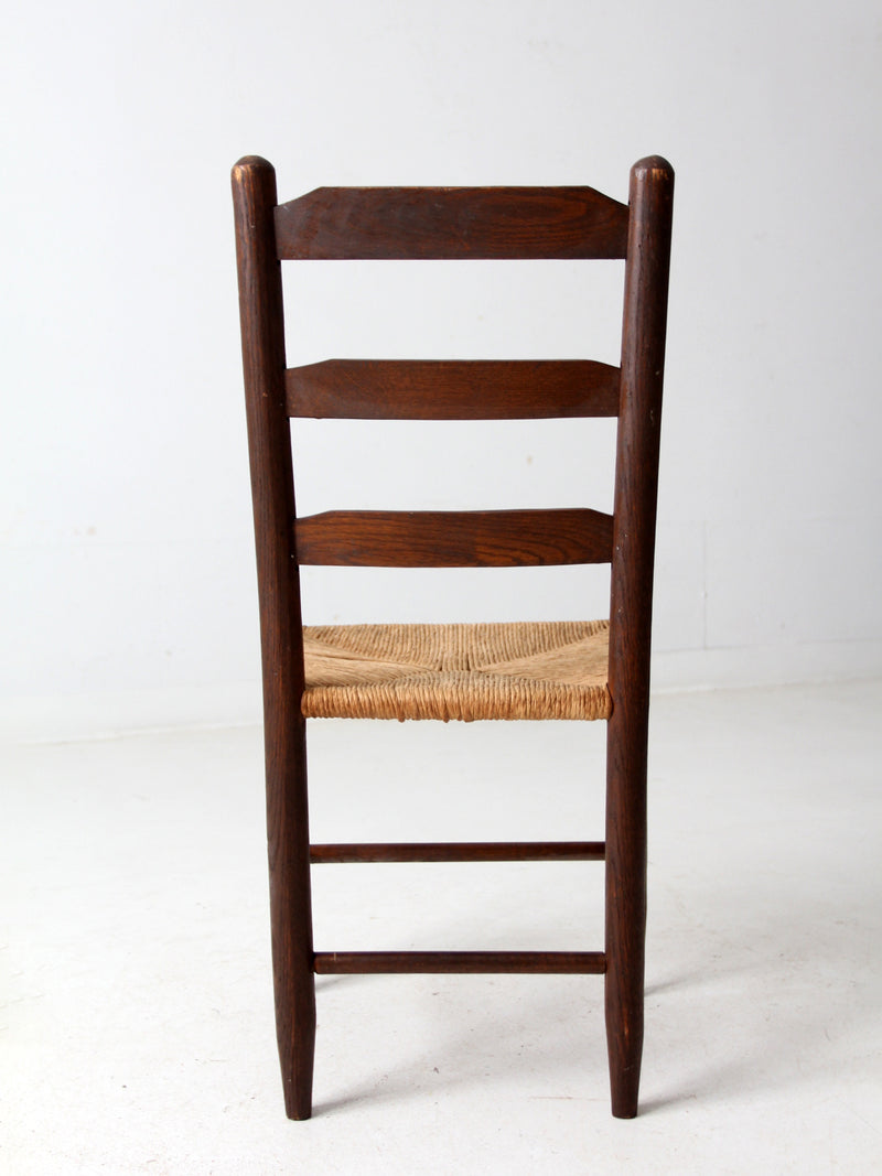 antique rush seat chair