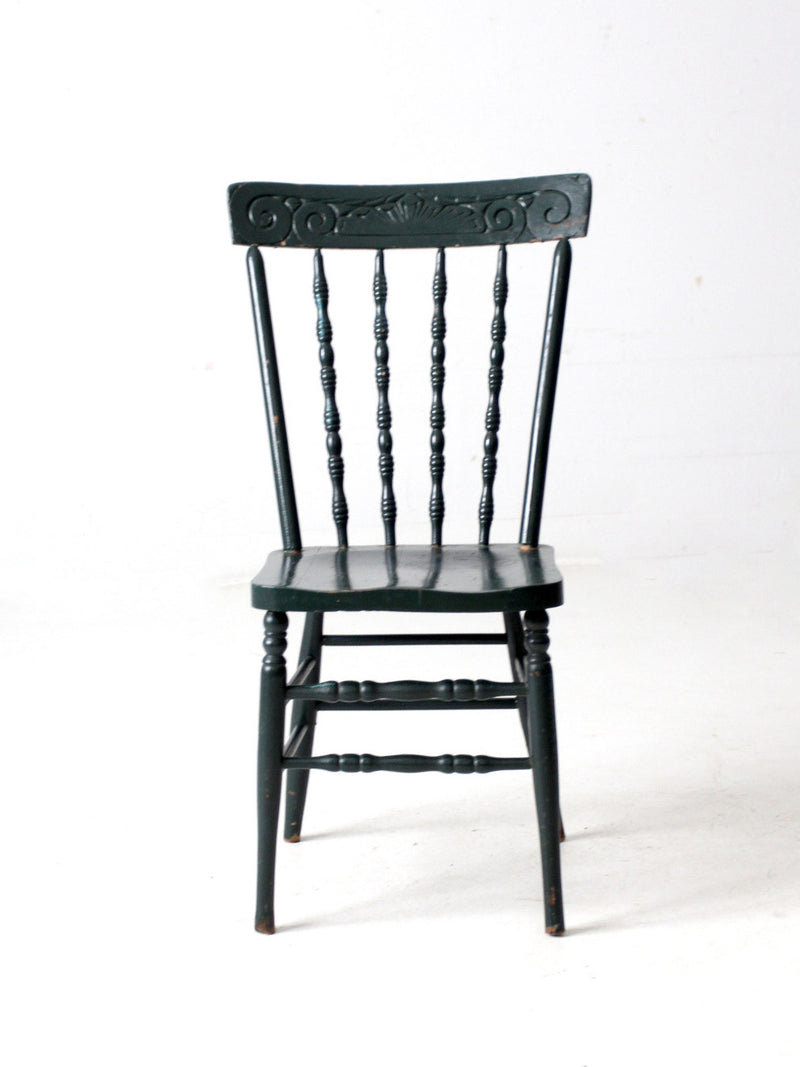 antique painted press back chair