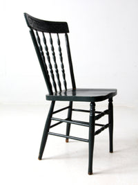 antique painted press back chair