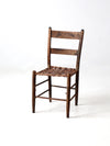 antique rustic woven seat chair