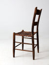 antique rustic woven seat chair