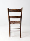 antique rustic woven seat chair