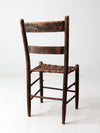 antique rustic woven seat chair