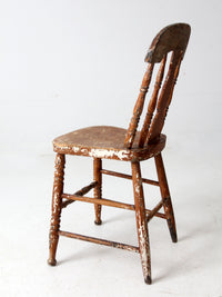 antique splat back primitive chair