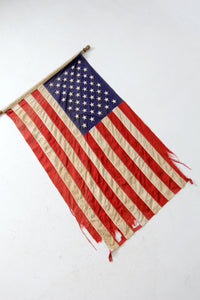 vintage 1960s American flag on pole