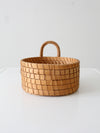 vintage woven catchall basket