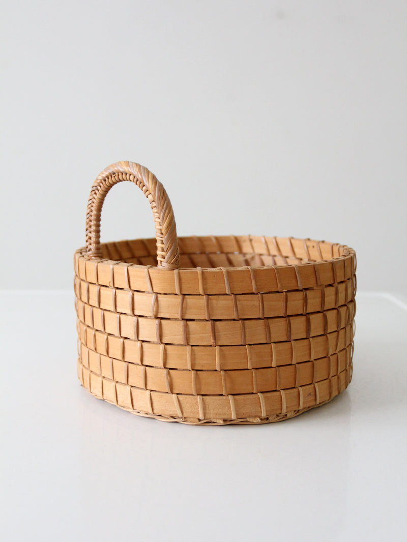 vintage woven catchall basket