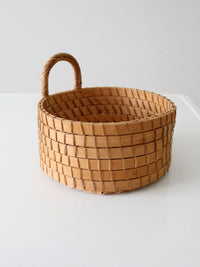 vintage woven catchall basket