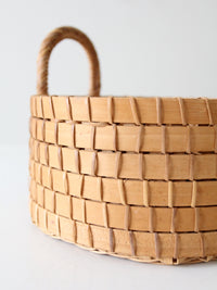 vintage woven catchall basket