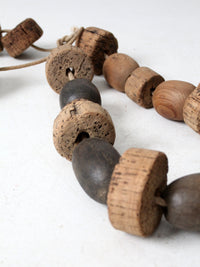 antique cork fishing buoys pair