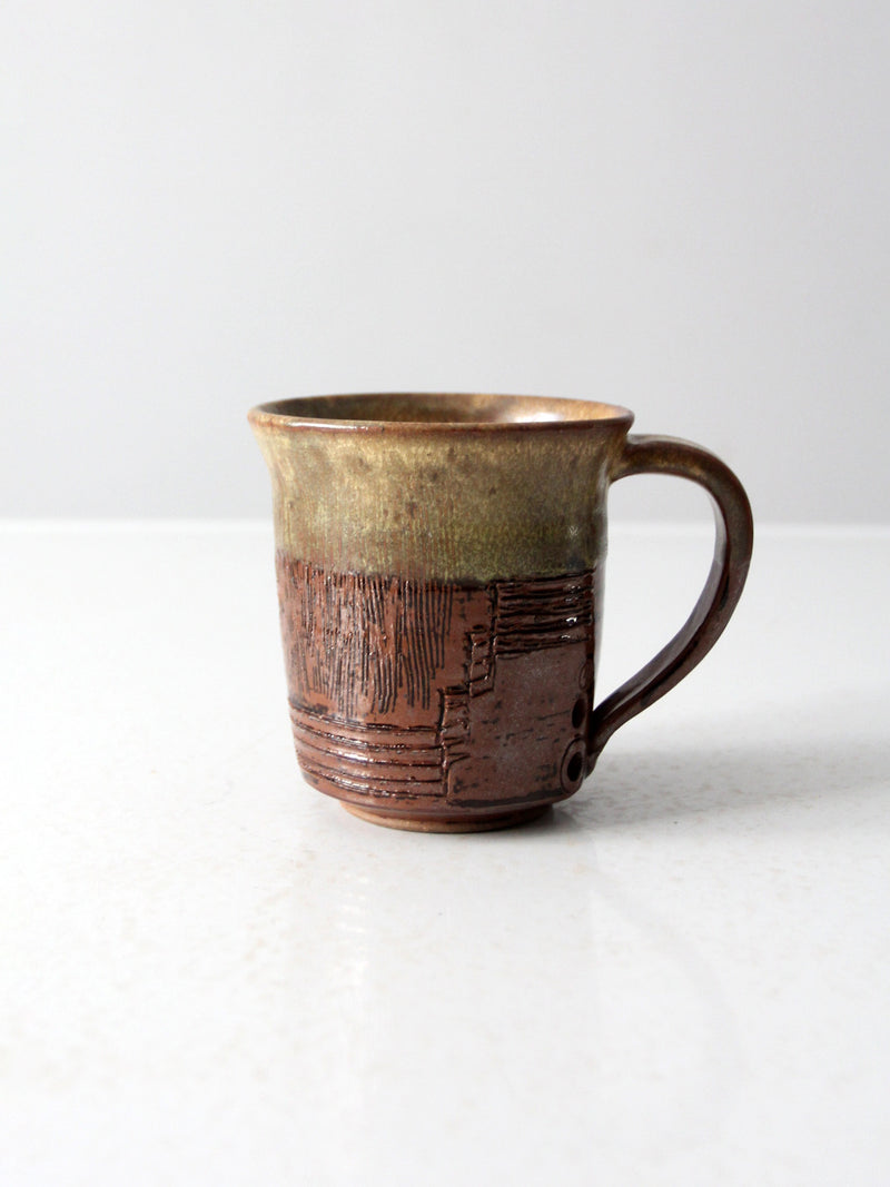 vintage studio pottery mug