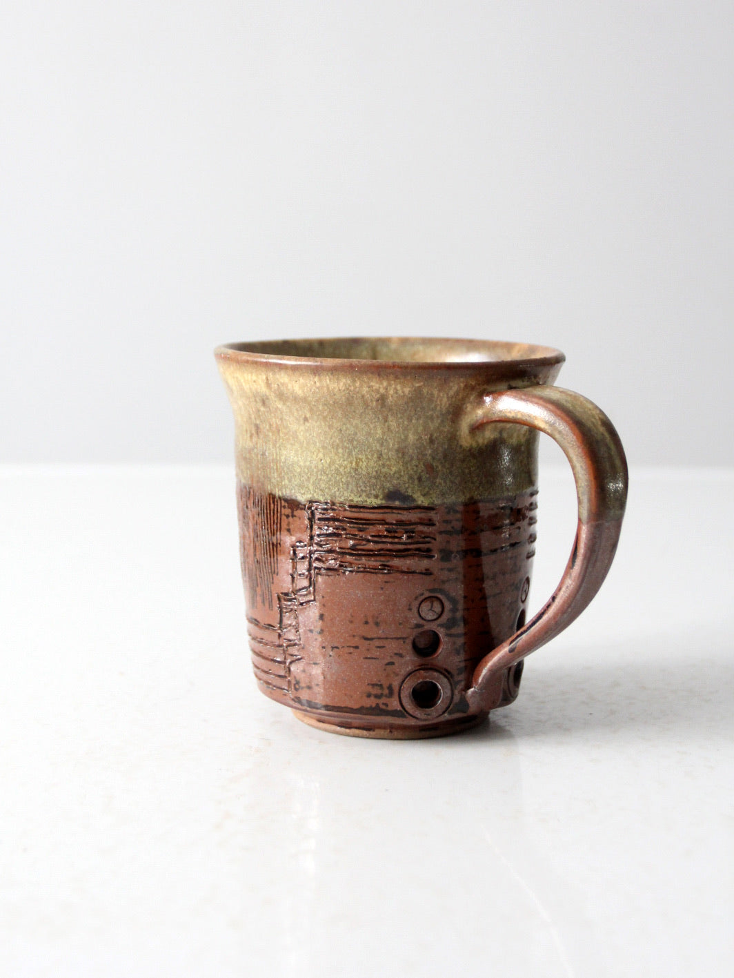 vintage studio pottery mug