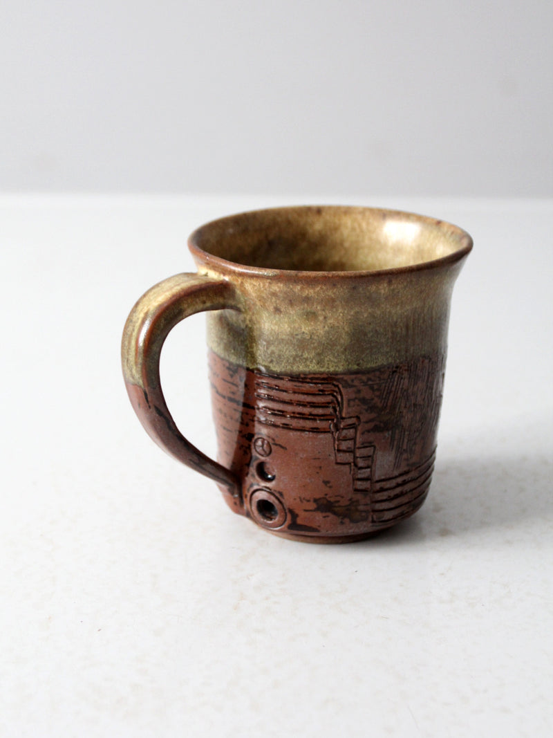 vintage studio pottery mug