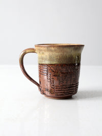 vintage studio pottery mug