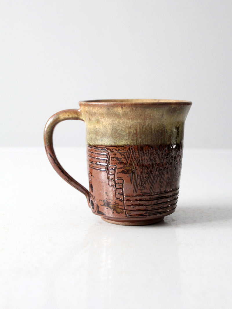 vintage studio pottery mug