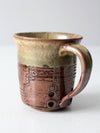 vintage studio pottery mug