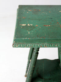 antique green accent table