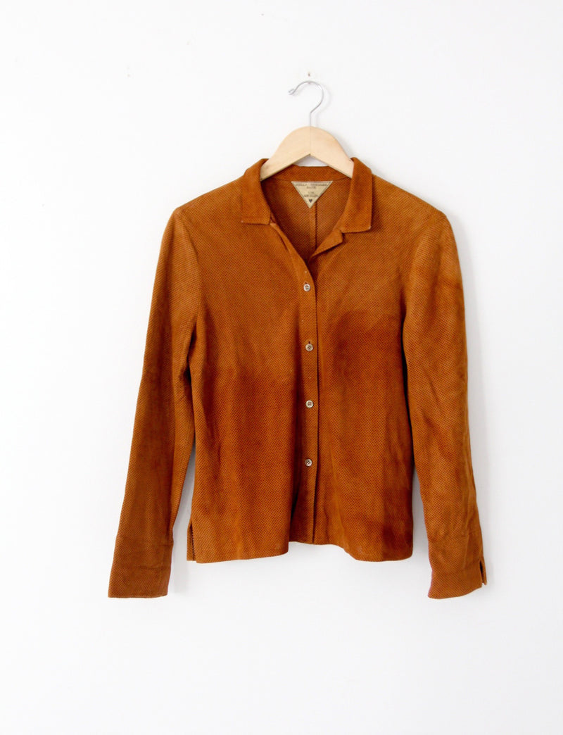 vintage Hella Barbara Rank leather blouse