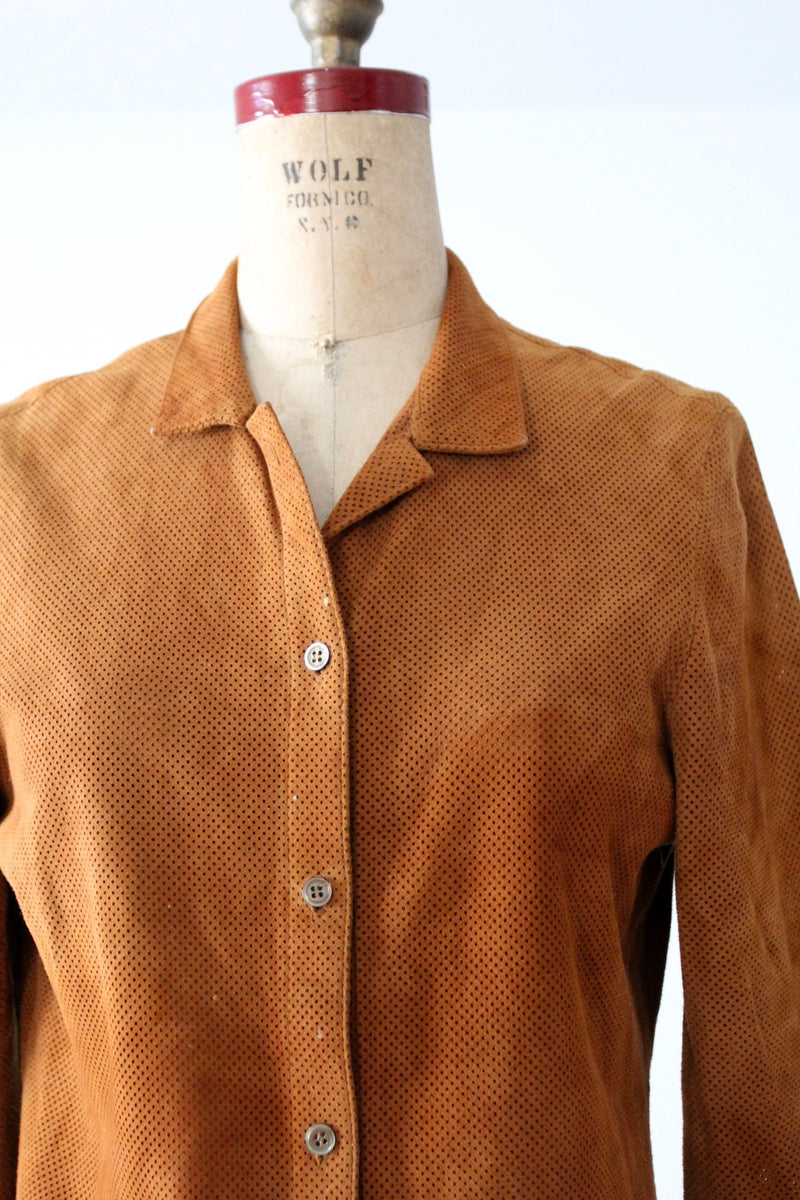 vintage Hella Barbara Rank leather blouse