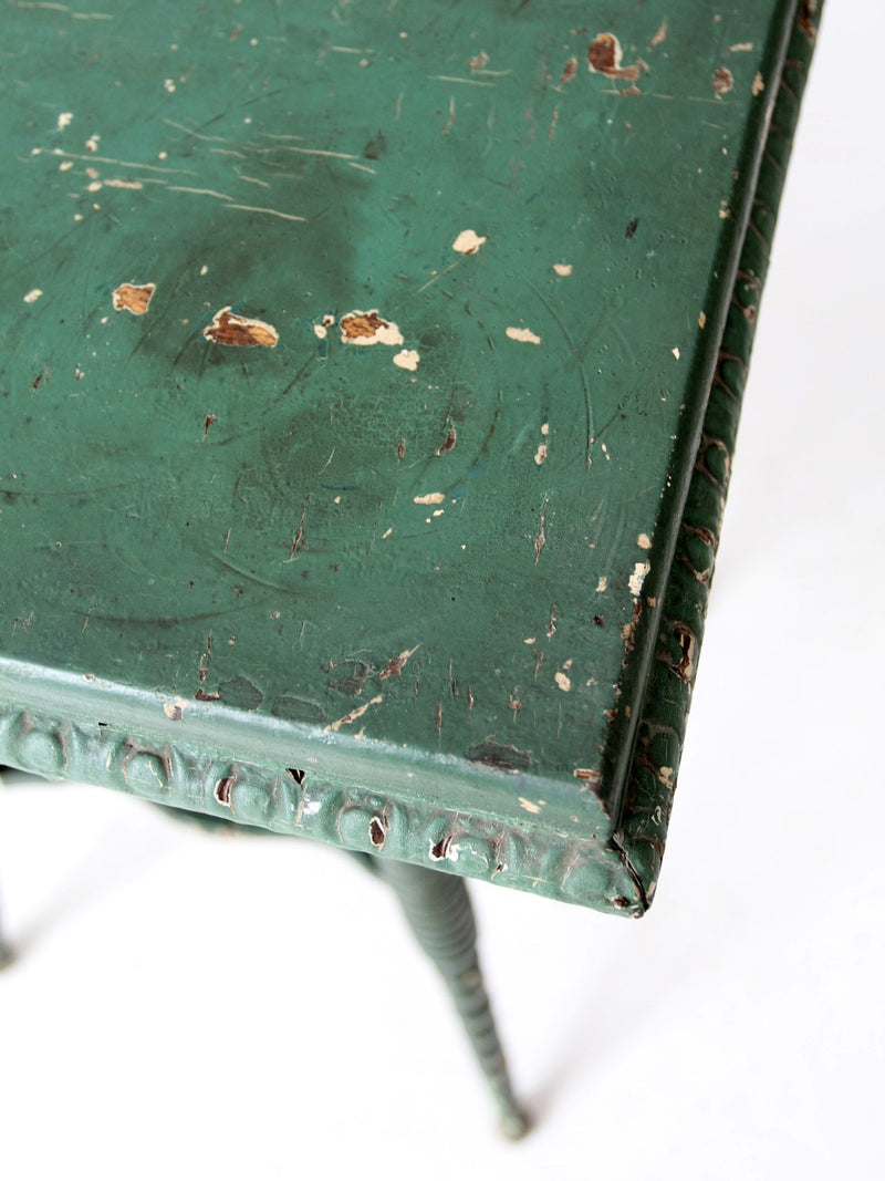 antique green accent table