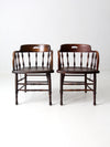 antique captains chair pair