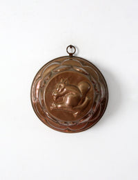 antique copper squirrel mold