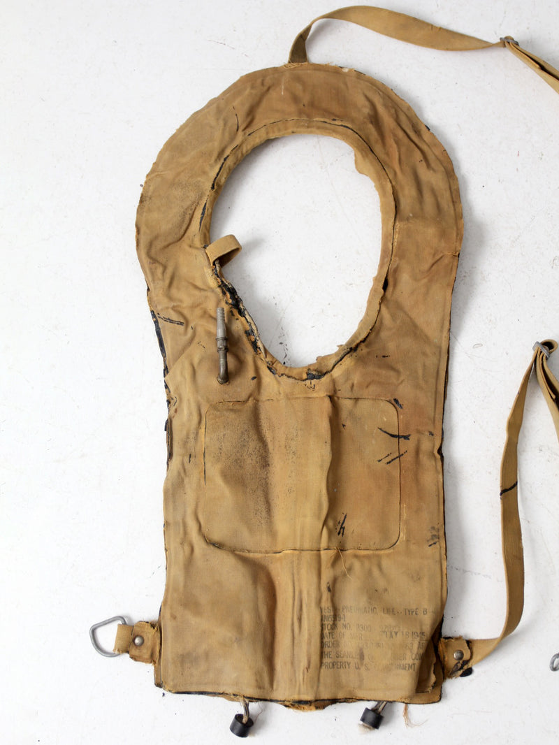 WWII pneumatic life vest