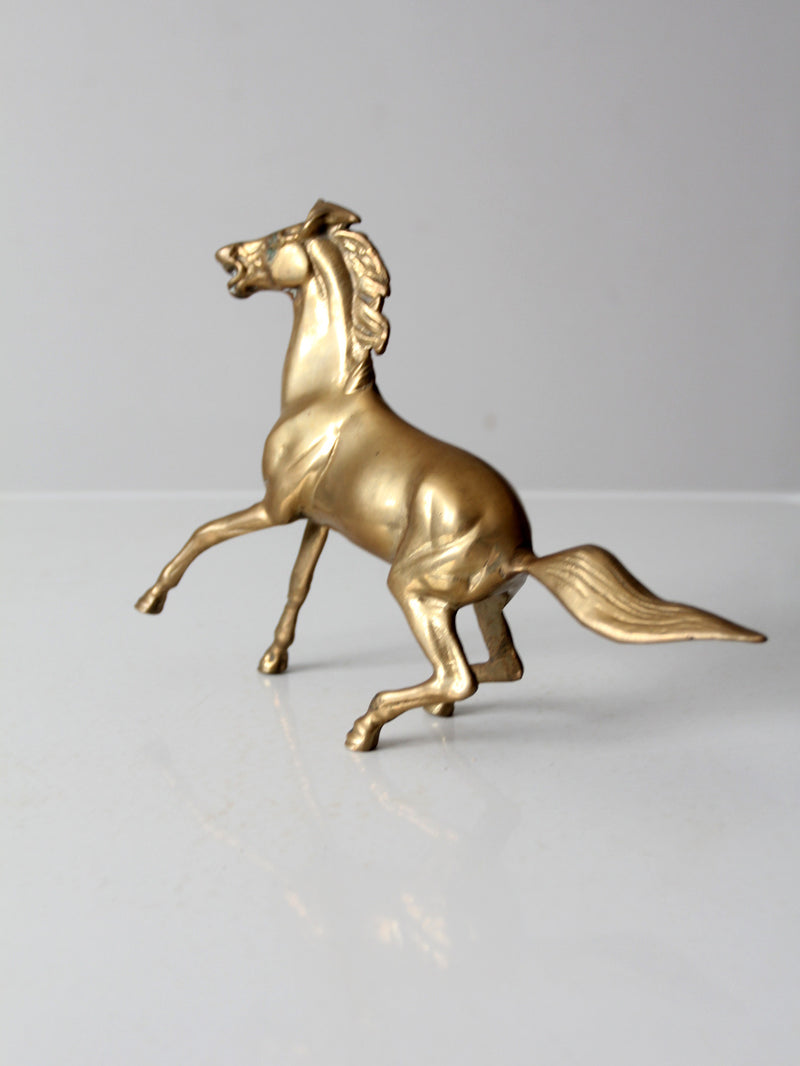 mid century brass horse figure