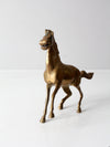 mid century brass horse figure