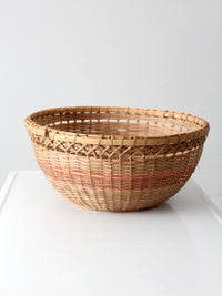 vintage woven basket bowl