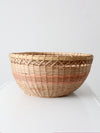 vintage woven basket bowl