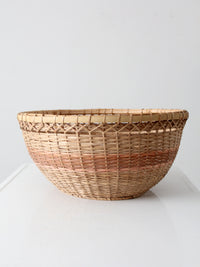 vintage woven basket bowl