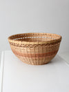 vintage woven basket bowl