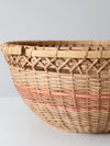 vintage woven basket bowl