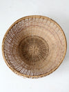 vintage woven basket bowl