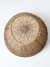 vintage woven basket bowl