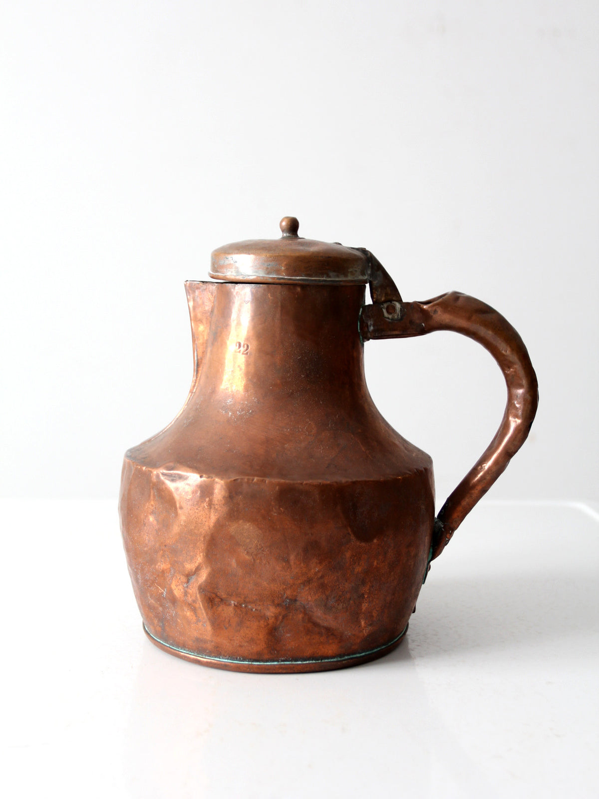 antique copper pitcher