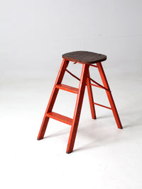 vintage wooden step ladder